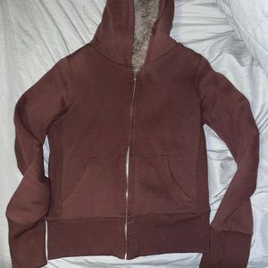Fur lined sweatshirt